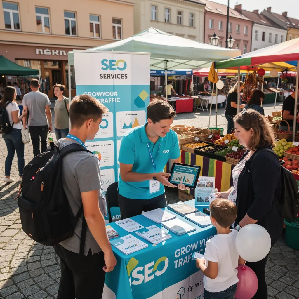 Portrét odborníka na SEO pracujícího na počítači.